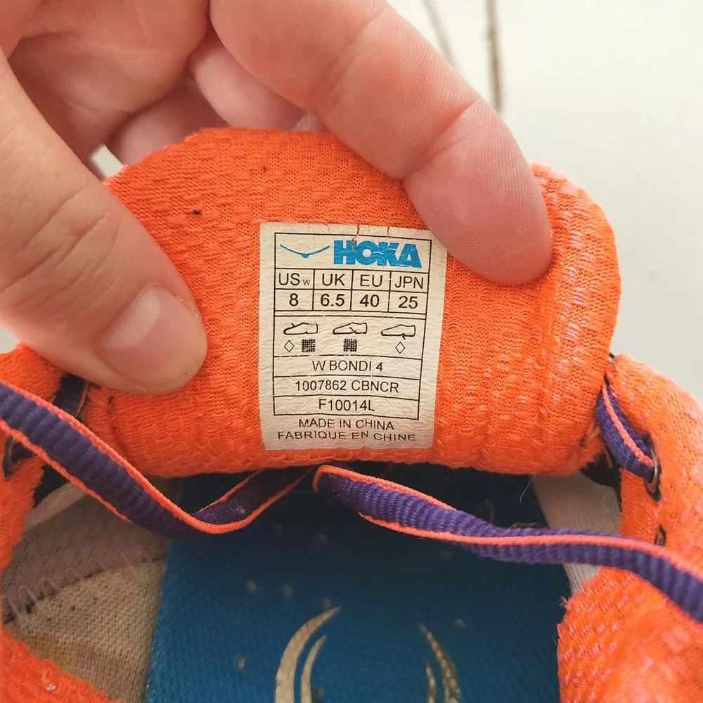 Hoka Women's Purple and Orange Athletic Sneakers
